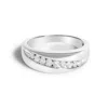 Haus Of Brilliance Men's.925 Sterling Silver 1/2 Cttw Diamond 9 Stone Band Ring In Silver