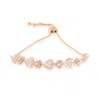 Haus Of Brilliance Rose Plated Sterling Silver Diamond Heart-linked Bolo Bracelet In Multi