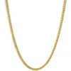 Haus Of Brilliance Semi-solid 14k Yellow Gold 6.1mm Classic Miami Cuban Chain Necklace In Gold