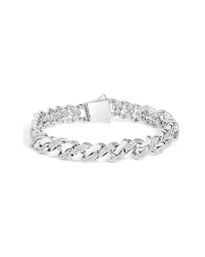 Haus Of Brilliance Silver 0.49 Ct. Tw. Diamond Link Bracelets In Metallic