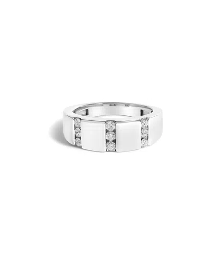 Haus Of Brilliance Silver 0.50 Ct. Tw. Diamond Band Ring In Metallic