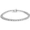 Haus Of Brilliance Silver 1.0 Cttw Lab Grown Diamond Illusion-set Miracle Plate Tennis Bracelet In Silver