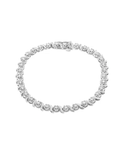 HAUS OF BRILLIANCE HAUS OF BRILLIANCE SILVER 1.00 CT. TW. DIAMOND LINK BRACELET