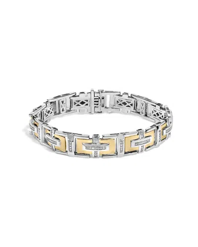 Haus Of Brilliance Silver 1.00 Ct. Tw. Diamond Link Bracelets In White