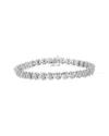 Haus Of Brilliance Silver 1.07 Ct. Tw. Diamond Link Bracelet In Metallic