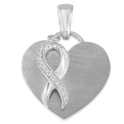 Haus Of Brilliance .925 Sterling Silver 1/10 Cttw Diamond Heart Pendant Necklace In White