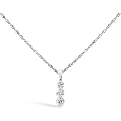 Haus Of Brilliance Silver 0.15 Ct. Tw. Lab-grown Diamond Pendant Necklace