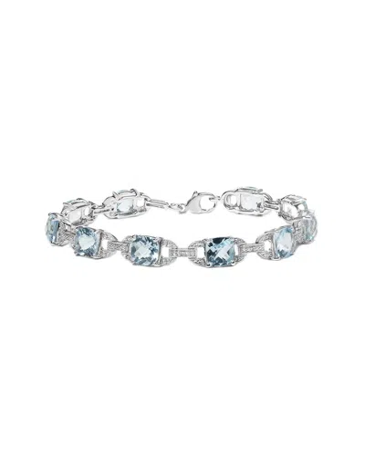 Haus Of Brilliance Silver 1.85 Ct. Tw. Diamond & Lab-grown Topaz Tennis Bracelet In Pink