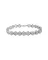 Haus Of Brilliance Silver 2.00 Ct. Tw. Diamond Link Bracelet