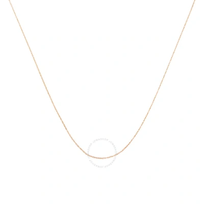 Haus Of Brilliance Solid 10k Rose Gold 0.5mm Rope Chain Necklace. Unisex Chain - Size 16" Inches In Rose Gold-tone