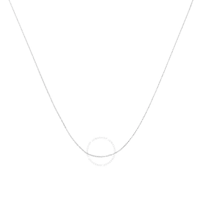 Haus Of Brilliance Solid 10k White Gold 0.5mm Rope Chain Necklace. Unisex Chain - Size 18" Inches