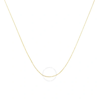 Haus Of Brilliance Solid 10k Yellow Gold 0.5mm Rope Chain Necklace. Unisex Chain - Size 16" Inches
