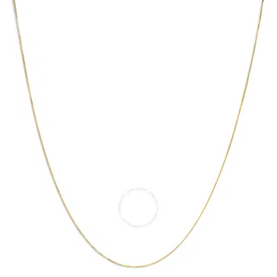Haus Of Brilliance Solid 14k Yellow Gold 0.75mm Classic Box Chain Necklace - Unisex Chain