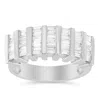 Haus Of Brilliance Sterling Silver 1 Ct. Tdw Multi-row Baguette Diamond Ring (h-i In White