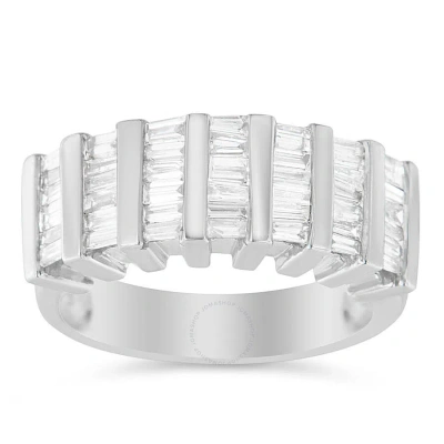 Haus Of Brilliance Sterling Silver 1 Ct. Tdw Multi-row Baguette Diamond Ring (h-i In White