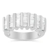 HAUS OF BRILLIANCE HAUS OF BRILLIANCE STERLING SILVER 1 CT. TDW MULTI-ROW BAGUETTE DIAMOND RING (H-I