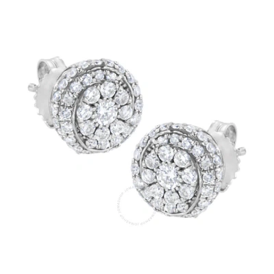Haus Of Brilliance Sterling Silver 1 Cttw Lab-grown Diamond Cluster Stud Earring (f-g Color In White