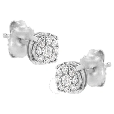 Haus Of Brilliance Sterling Silver 1/3 Cttw Lab-grown Diamond Cluster Earring (f-g Color In White