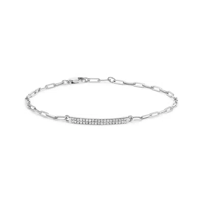 Haus Of Brilliance Sterling Silver 1/7 Cttw Diamond Double Row Link Tennis Bracelet In Green