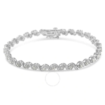 Haus Of Brilliance Sterling Silver 1ct. Tdw Diamond Spiral Link Bracelet (i-j In White
