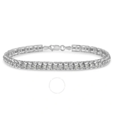 Haus Of Brilliance Sterling Silver 1ct. Tdw Double-link Diamond Tennis Bracelet (i-j In White