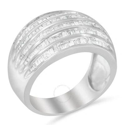 Haus Of Brilliance Sterling Silver 1ct. Tdw Multi-row Baguette Diamond Band Cocktail Ring (h-i In White