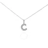 Haus Of Brilliance Sterling Silver 4/5 Cttw Lab-grown Diamond "c" Pendant Necklace - 18" (f-g Color In White