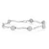 Haus Of Brilliance Sterling Silver Diamond Link Bracelet In White