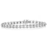 Haus Of Brilliance Sterling Silver Diamond Wave-style Link Bracelet In White