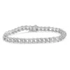 Haus Of Brilliance Sterling Silver Rose-cut Diamond Wave Link Bracelet In White