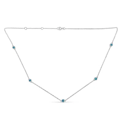 Haus Of Brilliance Sterling Silver Treated Diamond By Yard Necklace