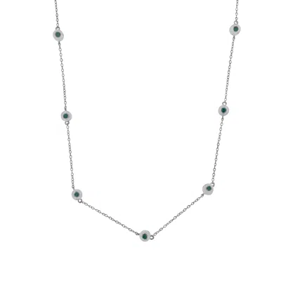 Haus Of Brilliance Sterling Silver Treated Diamond By Yard Necklace In White