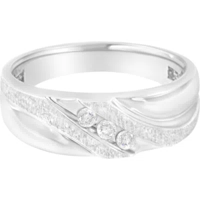 Haus Of Brilliance Three Stone Diamond Wedding Ring In Pattern