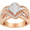 Haus Of Brilliance Two-tone 10kt Gold Diamond Bypass Cocktail Ring In Gold