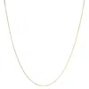 Haus Of Brilliance Unisex Solid 14k Gold 0.75mm Classic Box Chain Necklace In Multi