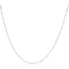 Haus Of Brilliance Unisex Solid 14k Gold 2.5mm Paperclip Chain Necklace In Silver