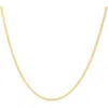 Haus Of Brilliance Unisex Solid 14k Gold 2.8mm Imperial Herringbone Chain Necklace In Yellow
