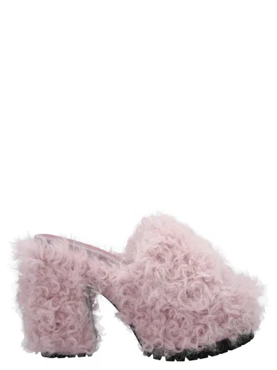 サンダル・ミュール HAUS OF HONEY 'Kalgan' mules Pink HW23019 Haus Of Honey Les Terriers Shearling Mules In Pink | ModeSens