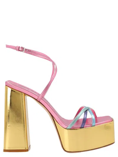 Haus Of Honey Platform Sandals In Multicolor