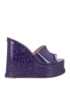 Haus Of Honey Woman Mules & Clogs Purple Size 9 Soft Leather