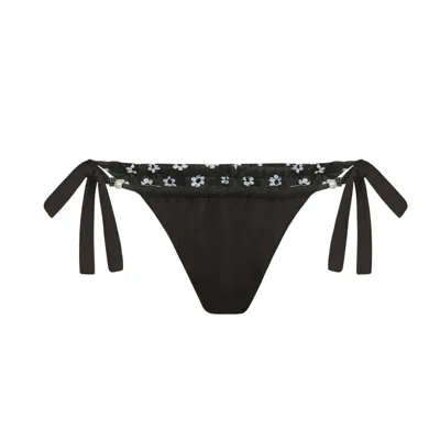 Haus Of Mclees Women's Black Reversible Eva Bikini Bottom In Multi