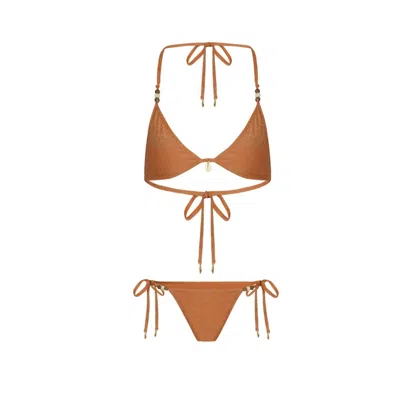 Haus Of Mclees Women's Brown Baia Bella Bikini Set
