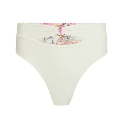 Haus Of Mclees Women's White Reversible Ayla Bikini Bottom