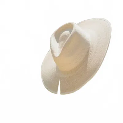 Haus Of Trade Sunbleached Fine Palm Rancher Hat In White