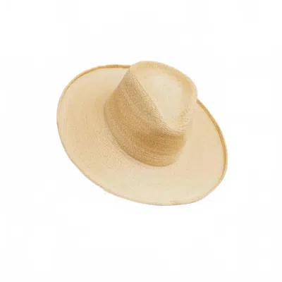 Haus Of Trade Suntoasted Pencil Roll Palm Hat In Natural In White
