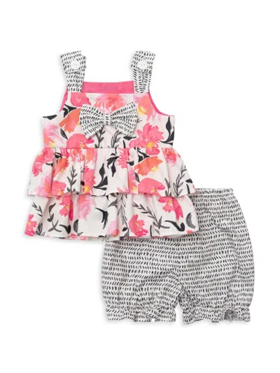 Haute Baby Kids' Baby Girl's & Little Girl's Pretty In Pink Cotton Dress & Bloomers Set In Pink Multi
