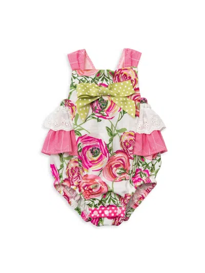 Haute Baby Baby Girl's Blooming Aisle Floral One-piece Swimsuit In Pink Floral
