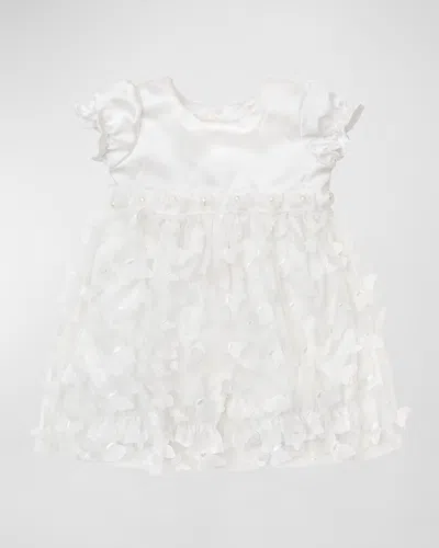 Haute Baby Kids' Girl's Butterfly Bliss Embellished Bubble Dress In White