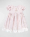 Haute Baby Girl's Sophia Scalloped Lace Dress, 2-6 In Pink