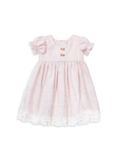 Haute Baby Babies' Little Girl's Sophia Lace-trimmed Dress In Pink